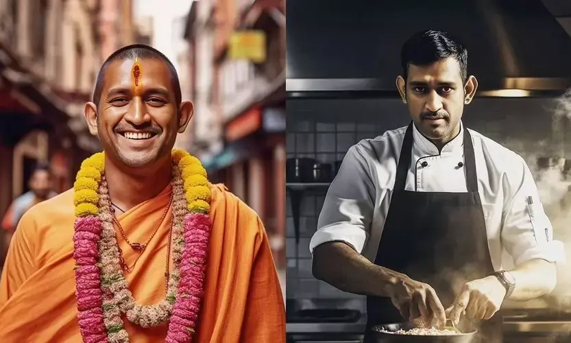 Mahi would have looked like this if he had been a Mahant, AI created many such interesting pictures of Dhoni