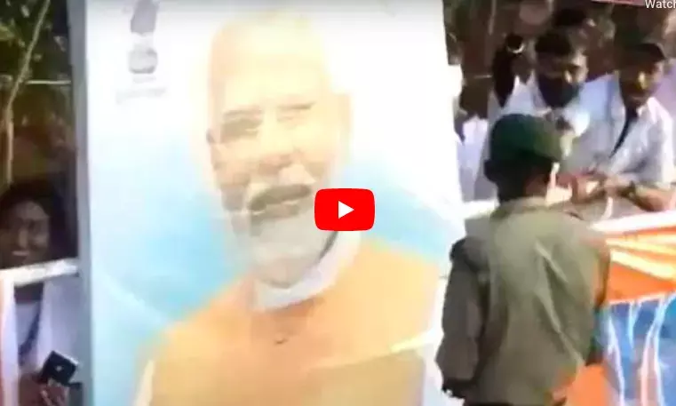 Tripura comes out in large numbers to welcome PM Modi