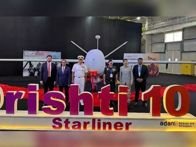 Adani Defence & Aerospace Presents Drishti 10 Starliner UAV to Indian Navy