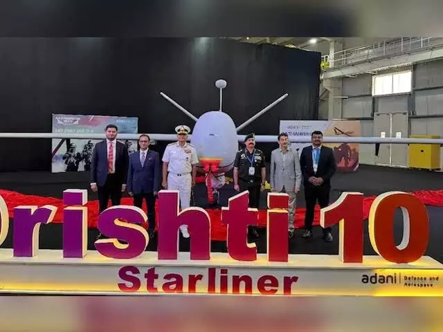 Adani Defence & Aerospace Presents Drishti 10 Starliner UAV to Indian Navy Adani Defence & Aerospace Presents Drishti 10 Starliner UAV to Indian Navy