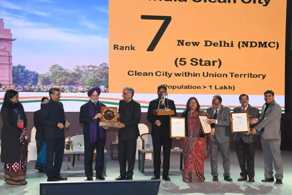 NDMC awarded for 7th Rank at the all India Category Under the  Swachh Survekshan 2023.