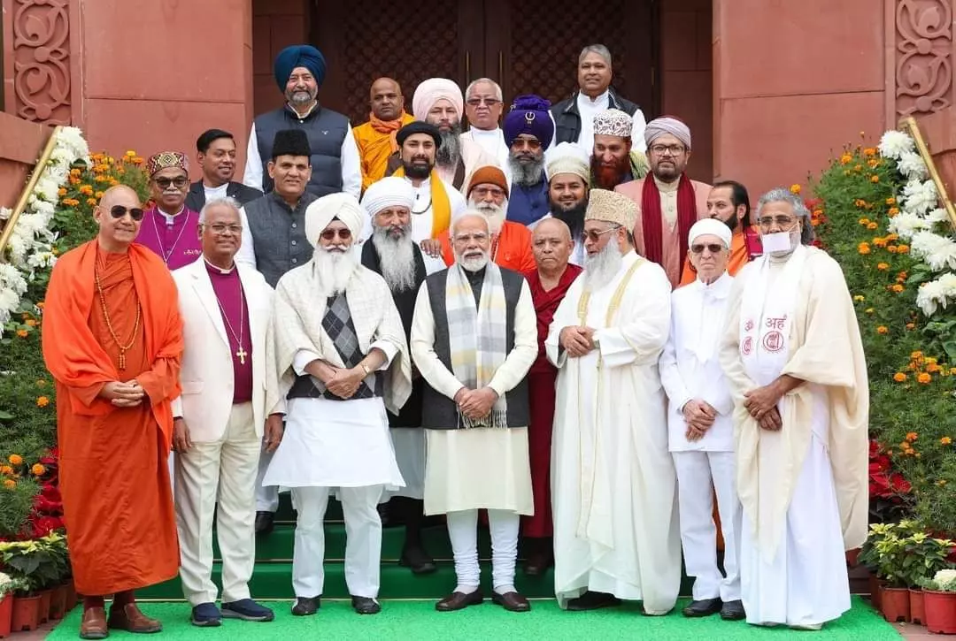 Modi Convenes Historic Parliament Meeting with Minority Faith Leaders, Pledges Unity in Development