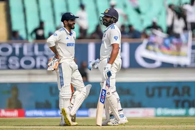 Rajkot Test: Rohit and Jadeja Rescue India, Sarfaraz Impresses on Debut Rajkot Test: Rohit and Jadeja Rescue India, Sarfaraz Impresses on Debut