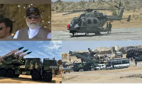PM witnesses Bharat Shakti: Showcasing Aatmanirbhar Bharat in Defence