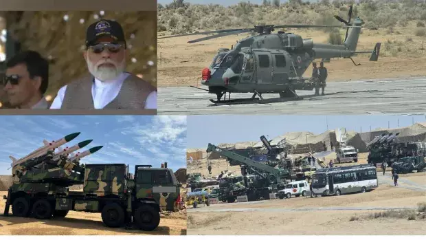 PM witnesses Bharat Shakti: Showcasing Aatmanirbhar Bharat in Defence