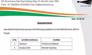 AAP releases another list of two candidates in Punjab