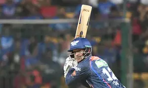 IPL 2024: Quinton de Kocks 81, Poorans 40 off 21 help LSG post 181/5 against RCB