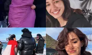 Kalki 2898 AD shoot diaries: Disha braves chilly winds, poses with Prabhas in Italy
