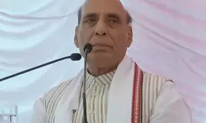PM Modis guarantee is to save citizens from hardships, says Rajnath Singh in MPs Singrauli