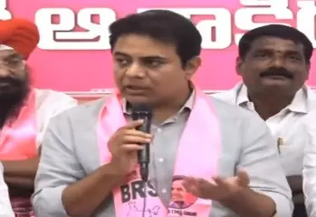 KTR asks Congress to make two BRS MLAs resign KTR asks Congress to make two BRS MLAs resign