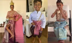 Chrissy Teigen shares pics of herself, kids in traditional clothing during Thailand trip