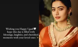 Rashmikas Ugadi greetings: This day is filled with blessings, laughter