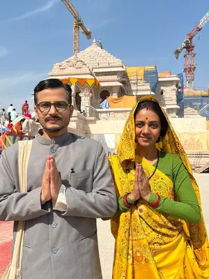 Neha Joshi, Ashutosh Kulkarni visit Ram Mandir: Eyes were filled with tears of joy Neha Joshi, Ashutosh Kulkarni visit Ram Mandir: Eyes were filled with tears of joy