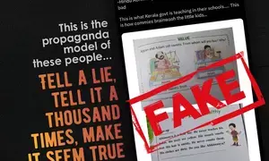 Kerala education minister lodges complaint over smear campaign using fake text book