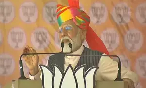 PM Modi holds roadshow in Dausa in Rajasthan