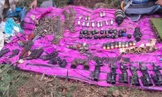 Cache of arms & ammunition recovered from J&Ks Kupwara