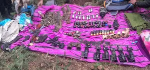 Cache of arms & ammunition recovered from J&Ks Kupwara