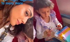 Shriya Saran takes her first flight with daughter Radha: To many more