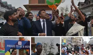 Nukkad Natak held at Srinagars Lal Chowk to promote voter participation