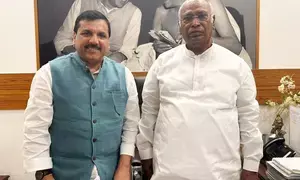 AAP leader Sanjay Singh, Kharge meet; discuss common manifesto for INDIA bloc