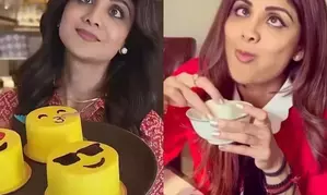 Shilpa Shetty gorges on jalebi, dhokla and cakes: Mere Sunday ka Funda