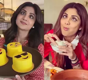 Shilpa Shetty gorges on jalebi, dhokla and cakes: Mere Sunday ka Funda