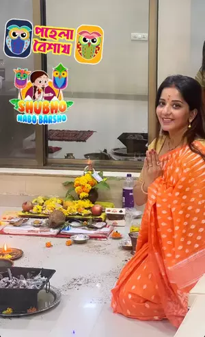 Bhojpuri actress Monalisa wishes her fans Shubho Nabobarsho as she drops pic in saree
