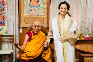 Ahead of polls, Kangana Ranaut visits Dalai Lama in McLeodganj Ahead of polls, Kangana Ranaut visits Dalai Lama in McLeodganj