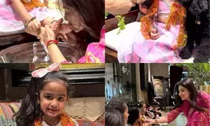 Shilpa celebrates Ashtami, Kanya Pujan with our own Devi Samisha