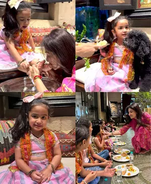 Shilpa celebrates Ashtami, Kanya Pujan with our own Devi Samisha