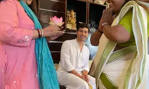 Rajeev Chandrasekhars family campaigns for him in Thiruvananthapuram