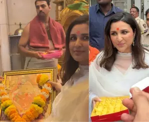 Parineeti Chopra seeks blessings at Siddhivinayak Temple, celebrates Amar Singh Chamkila