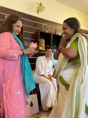 Rajeev Chandrasekhars family campaigns for him in Thiruvananthapuram