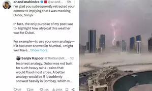 Dubai rains: Anand Mahindra gives life lesson to Sanjiv Kapoor