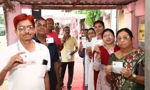 Presiding officer suspended for sharing pics from polling booth; 45% turnout till 1 pm in MP