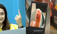 Trisha Krishnan casts her vote; flaunts her inked index finger