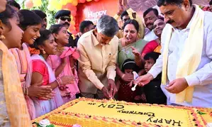 Chandrababu Naidu turns 74: ‘Annadanam’ by wife, 750 coconuts broken at Tirumala temple