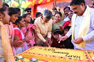 Chandrababu Naidu turns 74: ‘Annadanam’ by wife, 750 coconuts broken at Tirumala temple