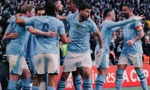 Bernardos late strike powers Man City to FA Cup final