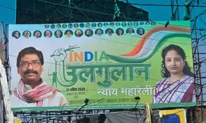Row breaks out over INDIA bloc posters displaying Kalpana Soren prominently