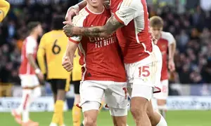 Premier League: Arsenal beat Wolves 2-0 to return to Top