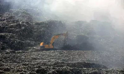 Ghazipur landfill blaze sparks political furore, fire-fighting operation continues