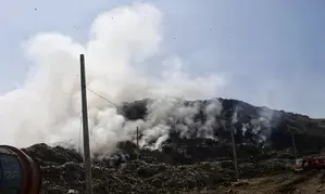 Fire doused at Ghazipur landfill site, political sparks fly ahead of Delhi Mayor elections