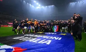 Inter celebrate 20th Serie A title in Milan Derby