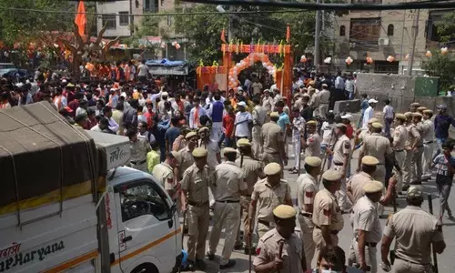 Security beefed up in Delhi’s Jahangirpuri on Hanuman Jayanti