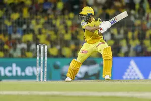 IPL 2024: Gaikwads ton, Dubes knock propel Chennai to 210/4 against Lucknow