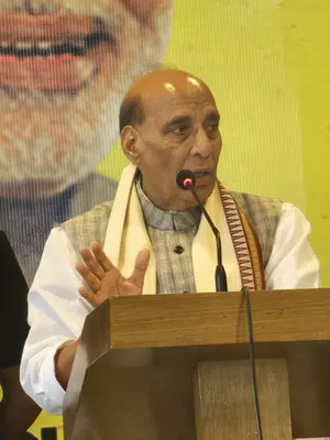 Defence Minister Rajnath Singh slams Congress over appeasement politics