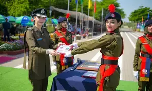 Punjab CM Maryam Nawaz reviews police passing out parade in uniform