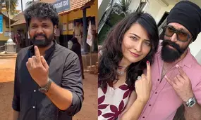 Superstars Yash, Rakshit Shetty cast their votes, underline importance of polling