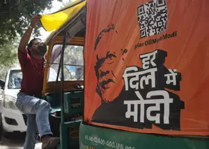PM’s popularity in the fast lane: Autos with Har Dil Mein Modi slogan spotted across Delhi
